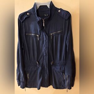 Max Jeans Dark Blue lightweight Utility Jacket size medium